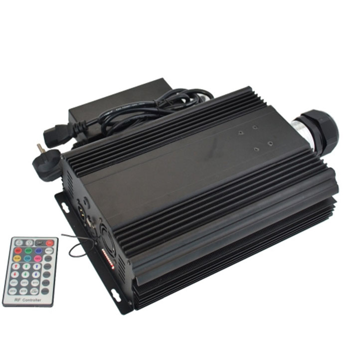 DC24V 90W 3 Channels DMX512 LED RGB Light Fiber Optic illuminator With 28 Keys RF Remote Controller